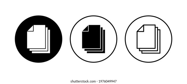 Document icon set. Paper icon. File Icon