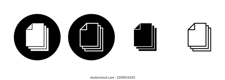 Document icon set. Paper icon. File Icon