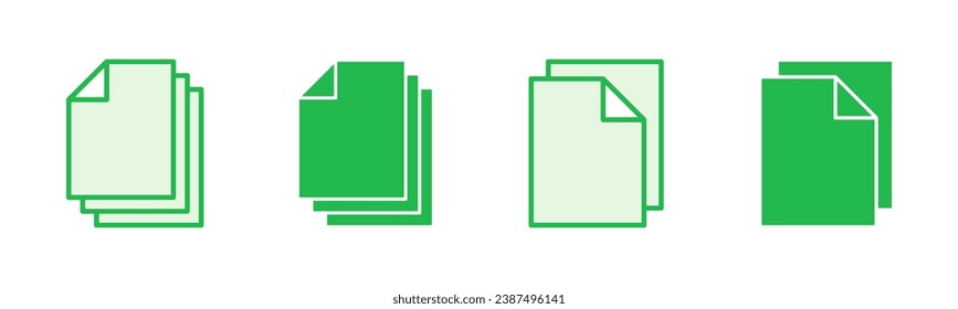 Document icon set. Paper icon. File Icon