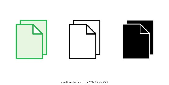 Document icon set. Paper icon. File Icon