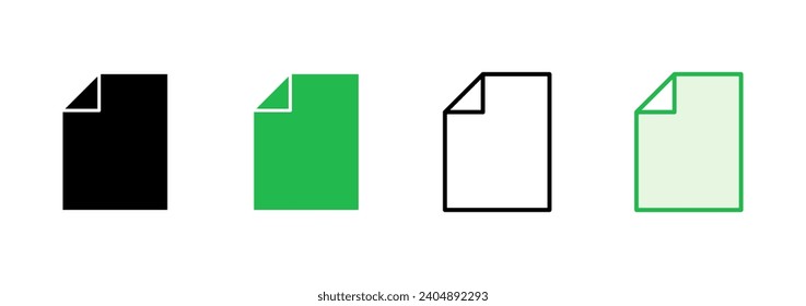 Document icon set. Paper icon. File Icon