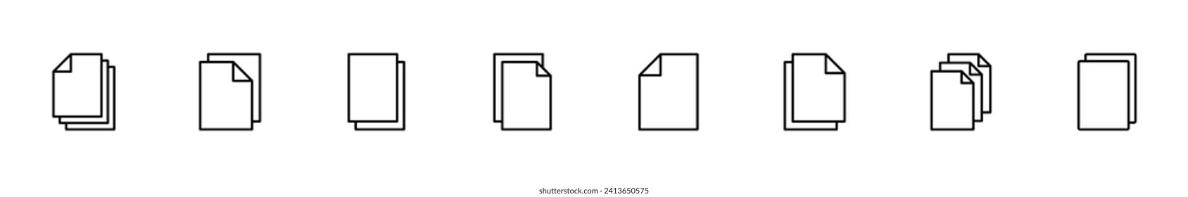 Document icon set. Paper icon. File Icon
