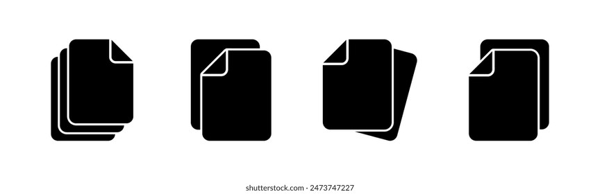 Document icon set. Paper icon. File Icon