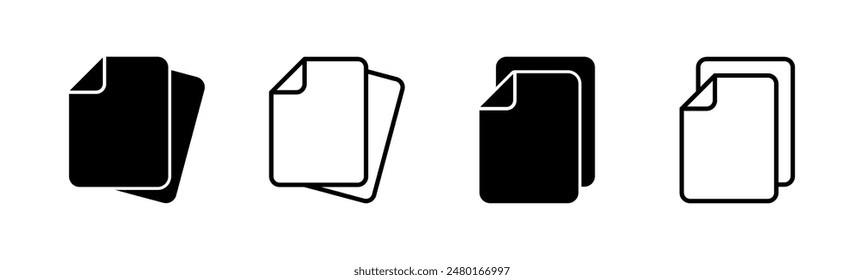 Document icon set. Paper icon. File Icon