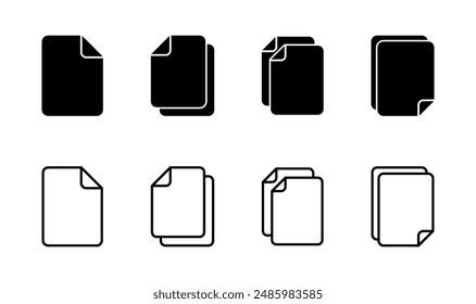 Document icon set. Paper icon. File Icon