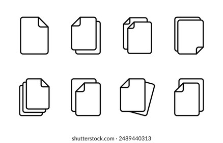 Document icon set. Paper icon. File Icon