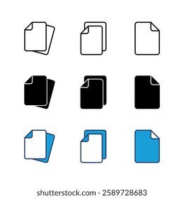 Document icon set. Paper icon. File Icon