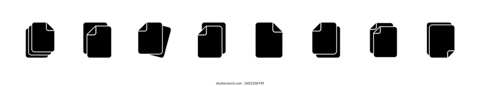 Document icon set. Paper icon. File Icon
