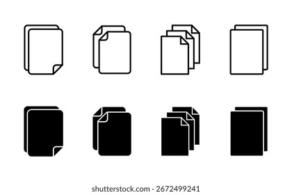 Document icon set. Paper icon. File Icon
