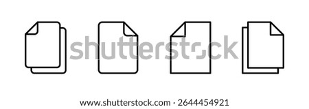 Document icon set. Paper icon. File Icon