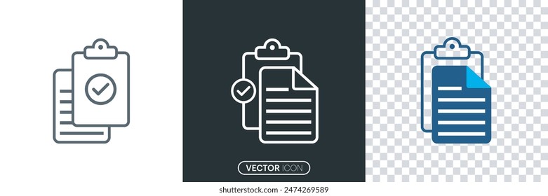 Document icon set. Paper document icon set. two colored and black folded written paper vector icons designed in filled, Edit document symbol. vector illustration.
