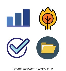 document icon set. vector set about checked, bar chart, folder and hebrew icons set.