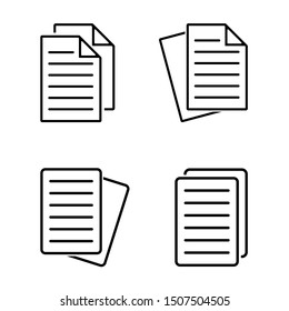 Document Icon Set Vector. Flat Note Icon – Vector