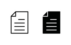 Document Icon Set Vector Illustration For Website 