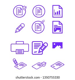 Document icon set vector pack illustration.