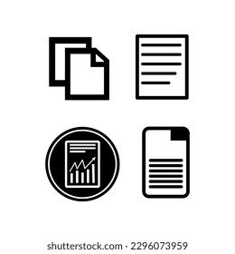 Document Icon set vector. Simple flat symbolon white background.eps