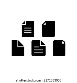Document Icon Set Vector Symbol Design Illustration