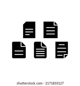 Document Icon Set Vector Symbol Design Illustration