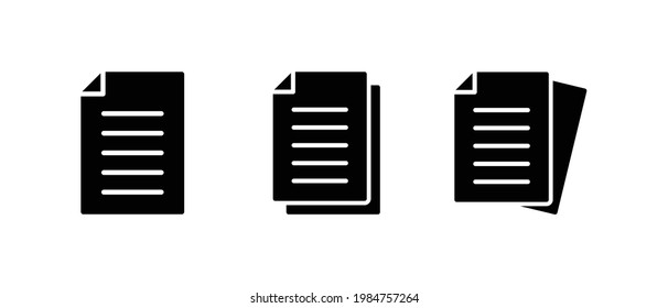 document icon set vector for web site