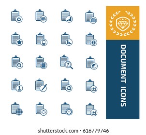 Document icon set,clean vector