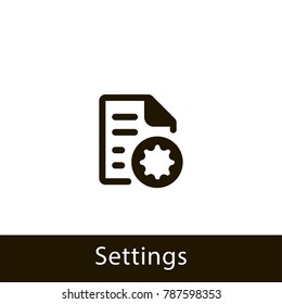 document icon. settings document. sign design