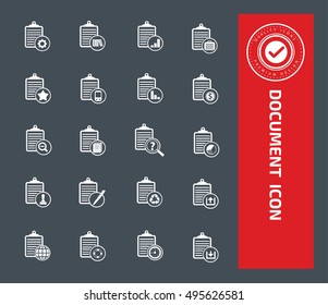 
Document icon set,vector