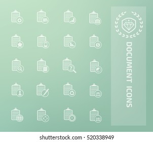 
Document icon set,vector