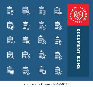 
Document icon set,vector
