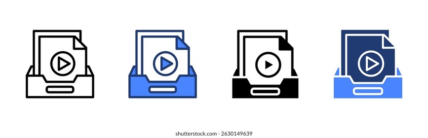 Document icon sheet multiple style collection