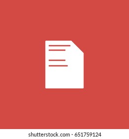document icon. sign design. red background