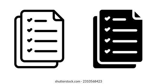 Icono de documento. inicio de sesión para concepto móvil y diseño web. ilustración vectorial