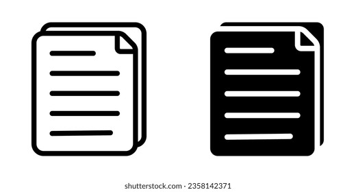Document icon. sign for mobile concept and web design. vector illustration