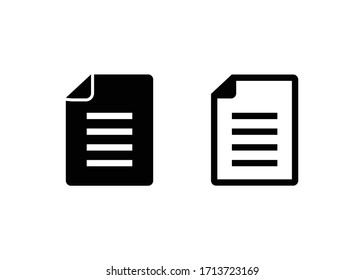 document icon, document sign and symbol vector design