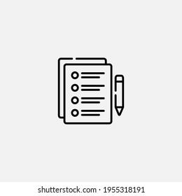 Document icon sign vector,Symbol, logo illustration for web and mobile