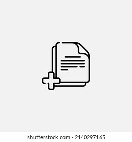 Vector de signo de icono de documento,Símbolo, ilustración de logotipo para web y móvil