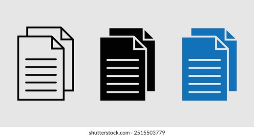 Document Icon. Document signed line icon set. contract paper with signature sign. agreement document icon for Ui designs.