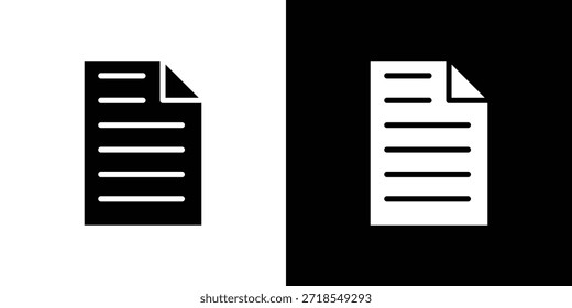 ícone do documento silhueta vetor ilustração estilo plano isolado
