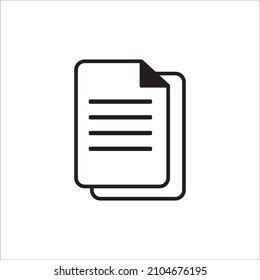 Document icon in simple black design isolated on white background