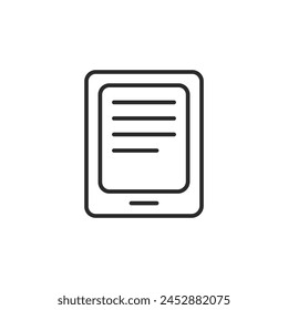 Document icon. Simple document icon for file management apps, document storage systems, and office productivity software. Vector illustration