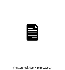document icon. simple, flat, black.