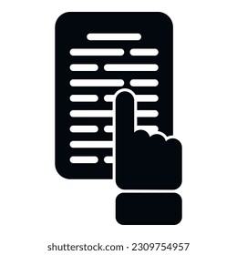Document icon simple vector. Paper manual. Page gear
