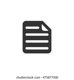 Document icon in single color. Technology internet file download