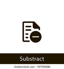 document icon. substract document. sign design