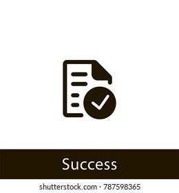 document icon. success document. sign design