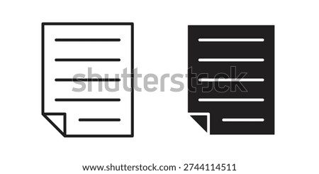 Document icon suitable symbol. Simple stock illustration stock