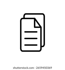 Símbolo de icono de documento para App y Sitios web. Signo de papel y símbolo. Icono de archivo