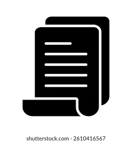Document Icon Symbol Black Outline High Quality Vector