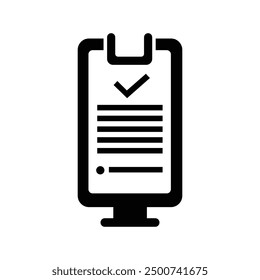 Document Icon Symbol, document ceklish or verification icon High Quality Vector