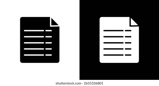 Colección de símbolo de icono de documento. Vector plano ilustración de stock.