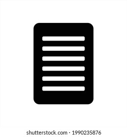 Document icon symbol. Transparent background. EPS 10